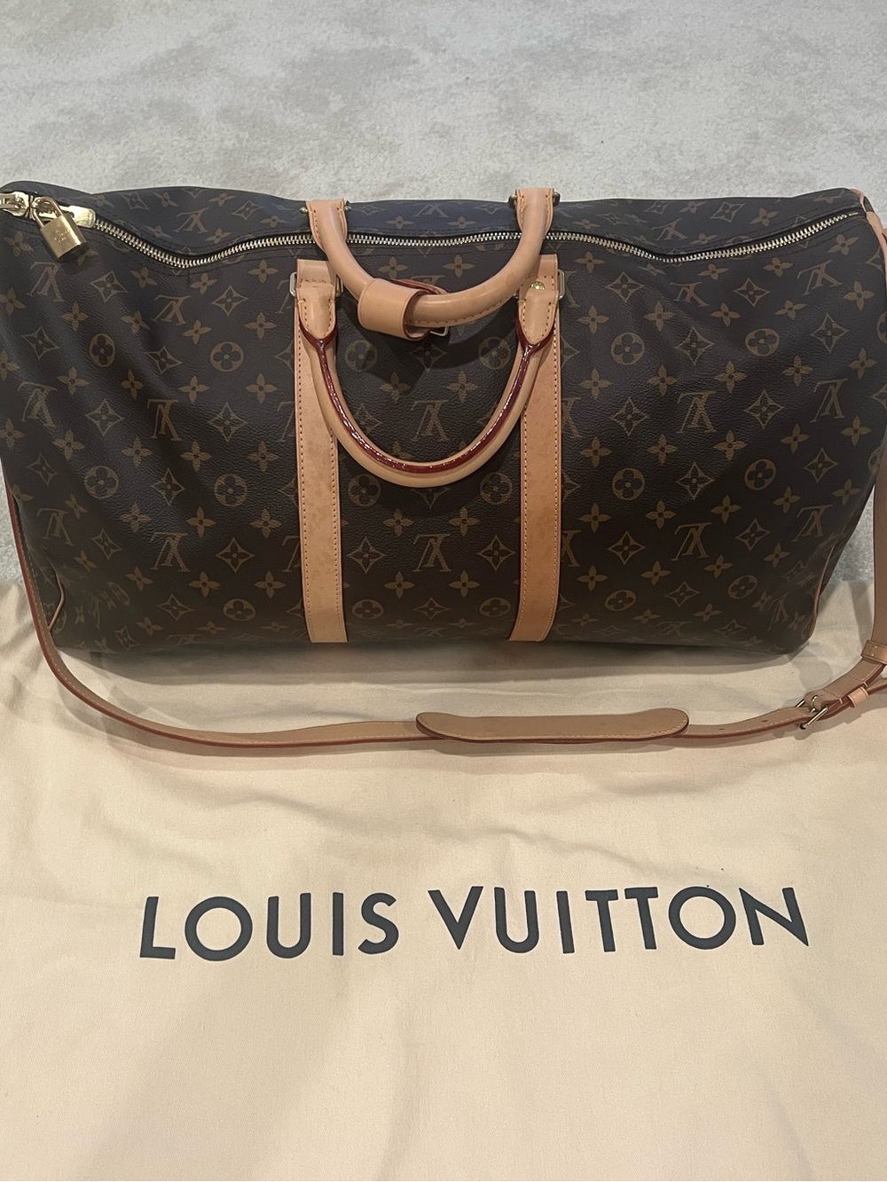 Louis Vuitton Monogram Canvas Duffel with Natural Vachetta Trim - Picture 1 of 8